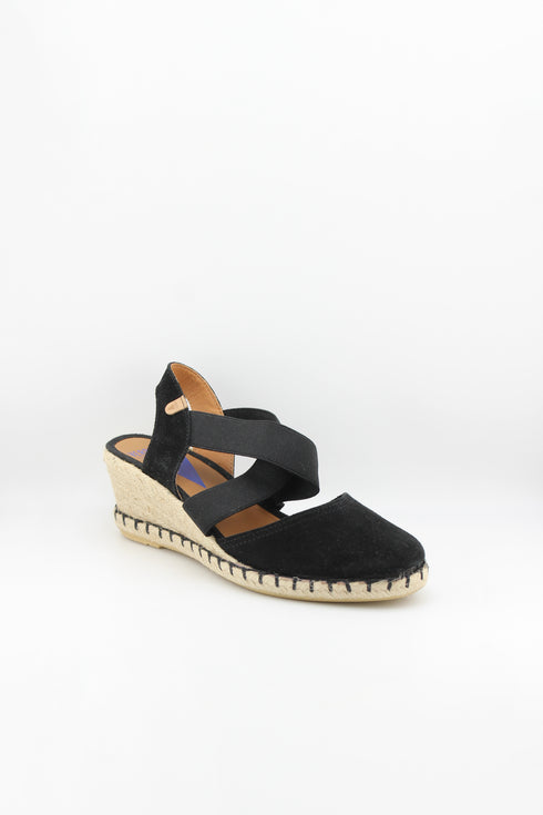 Verbenas Espadrille Wedge Sandals with Elastic Straps